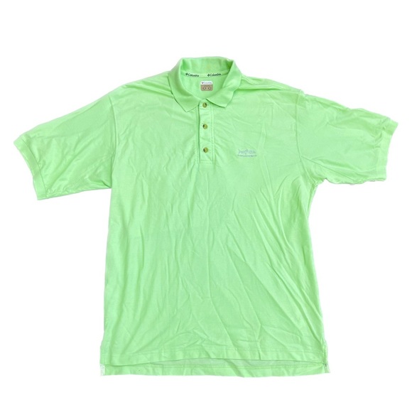 Columbia Short Sleeve Bonefish Key West Green Polo Shirt Size Medium - Picture 1 of 4